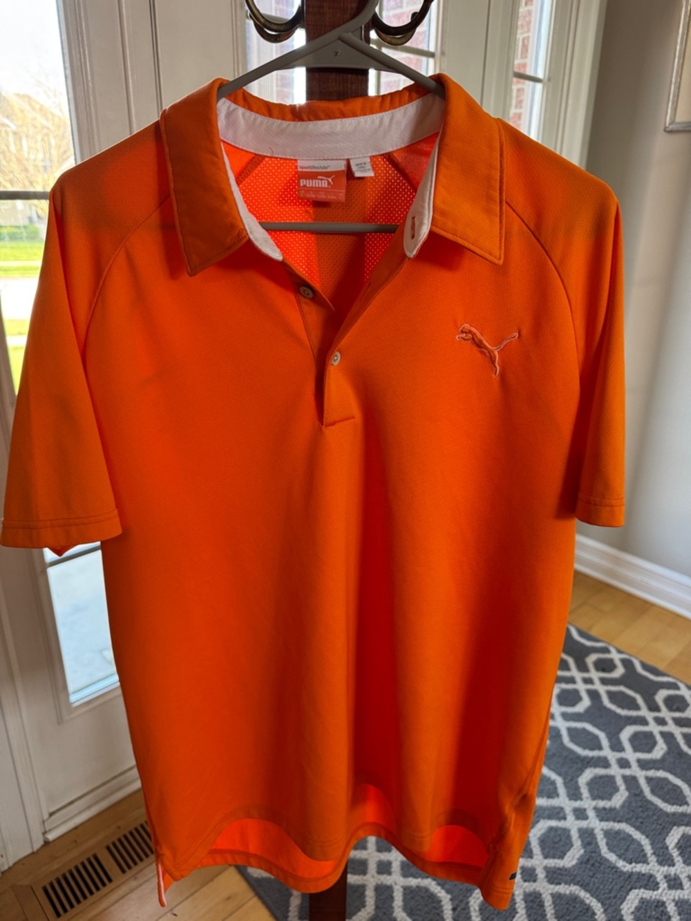 Puma Men’s Bright Orange Polo size L